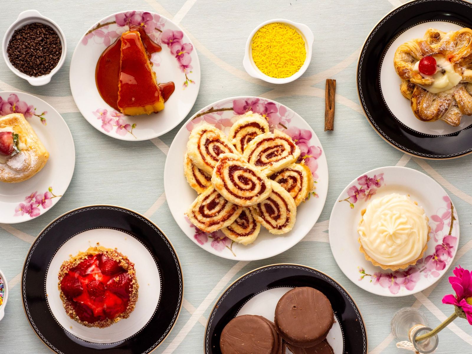 A selection of desserts and pastries